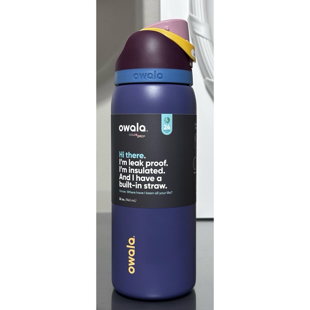 OWALA COLOR DROP Glow in the‎ Dark WEREWOLF 32oz FreeSip Water Bottle